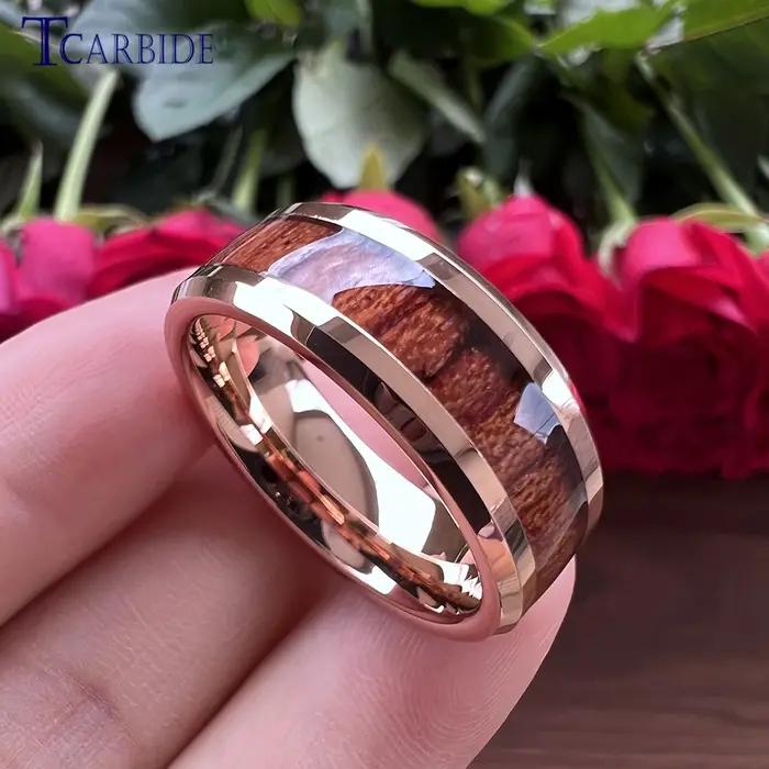 Bague de mariage en tungstène 8 mm pour homme et femme