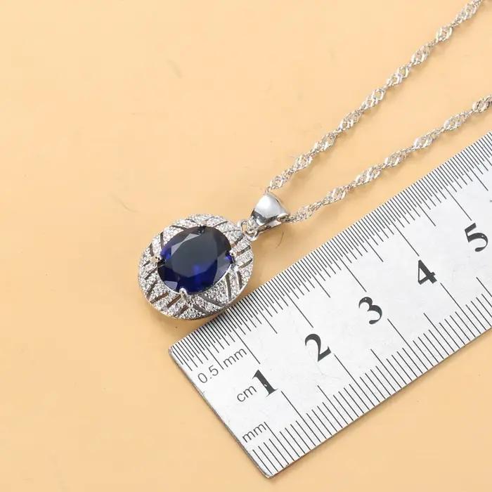 Parure de bijoux saphir pour femme