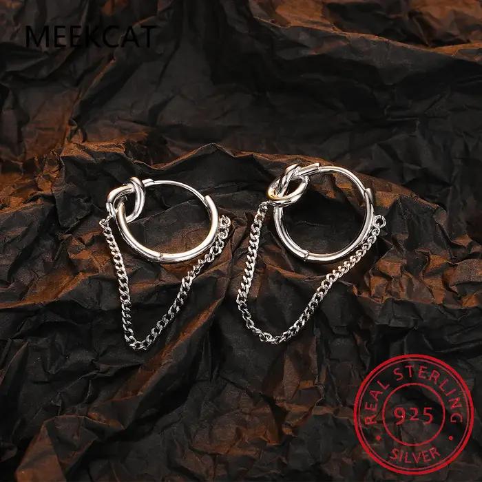 Boucles d'oreilles en argent sterling 925 serties de zirconium blanc élégantes à offrir pour femme occasions spéciales