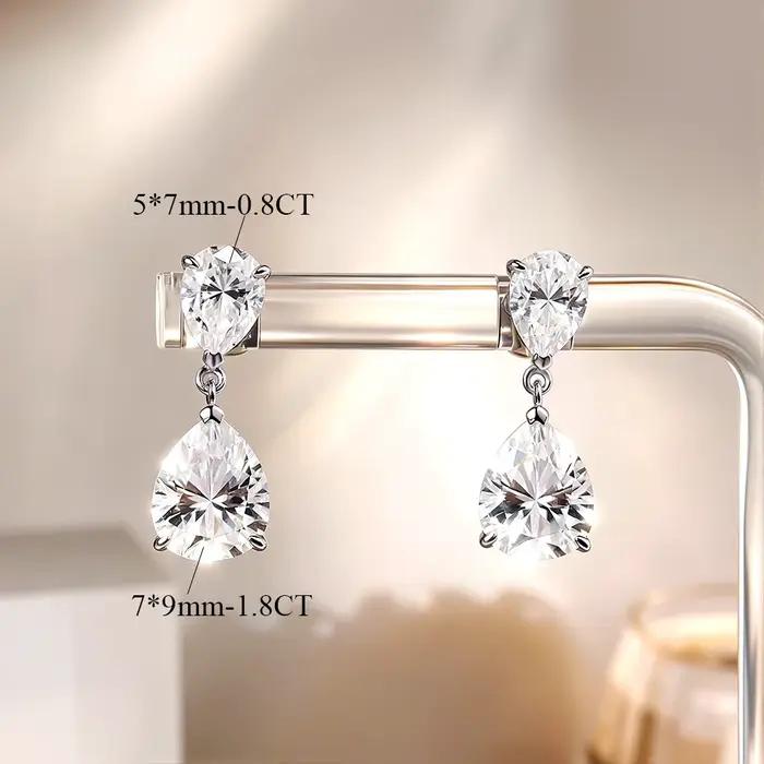 COSYA – boucles d'oreilles en moissanite pour femmes