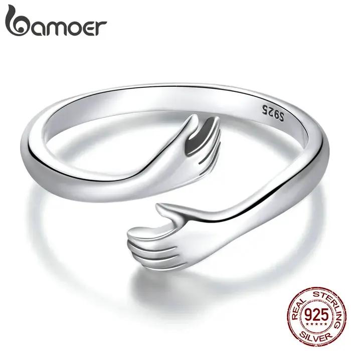 Bague en argent sterling 925 ajustable et hypoallergénique pour femme avec design unique et tendance cadeau pour occasions spéciales