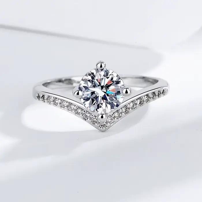 Bague en argent sterling 925, couronne de princesse, zircons multicolores, bague pour femmes, mode m