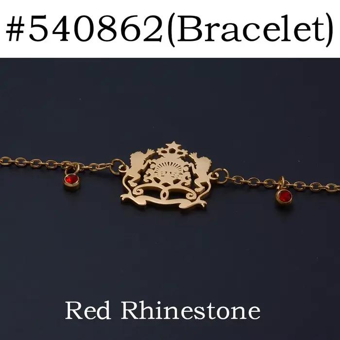 Bracelets Anniyo Maroc avec strass pour femmes, bijoux marocains, bracelet à breloques en acier inox