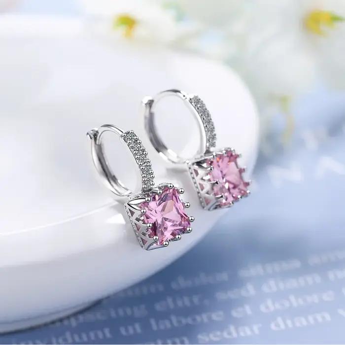 Boucles d'oreilles en argent Sterling 925 et Zircon AAA pour femmes
