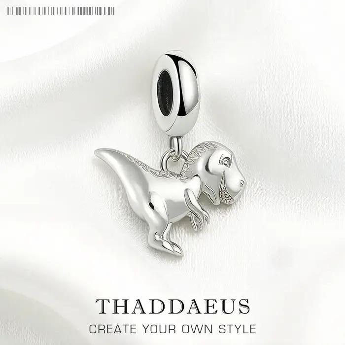 Pendentif dinosaure en argent Sterling 925 charmant et romantique pour femmes et hommes occasions spéciales et quotidiennes