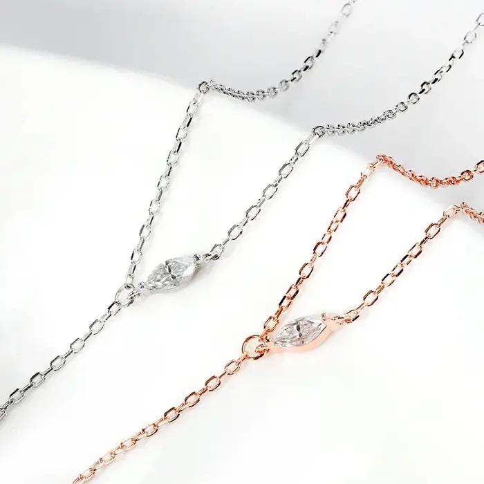 Smyoue Marquise coupe tout Moissanite laboratoire diamant chaîne de corps pour les femmes réglable Sexy bijoux