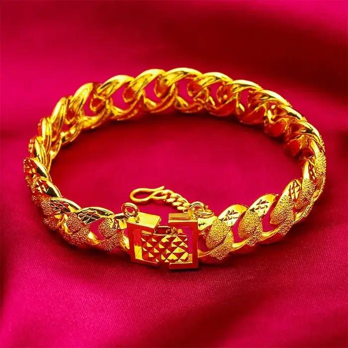 Bracelet de luxe en or véritable 9999