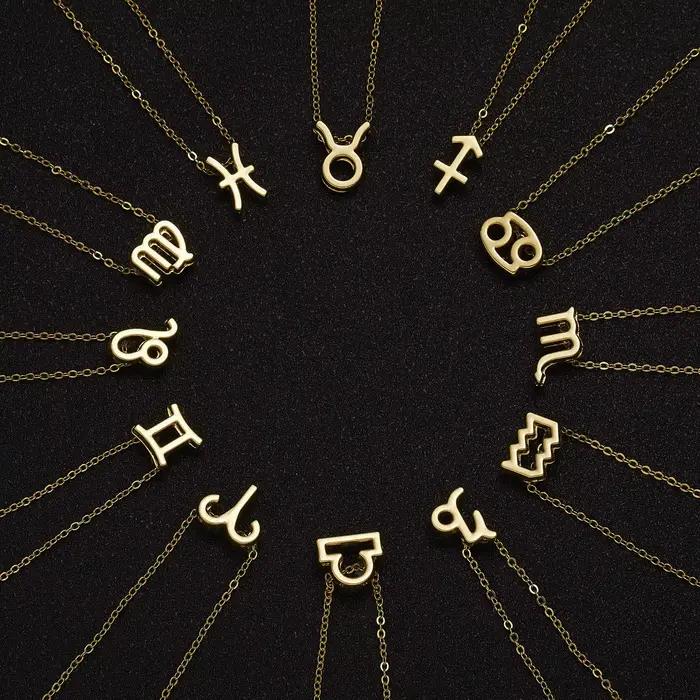 Collier avec 12 signes du zodiaque pour femmes