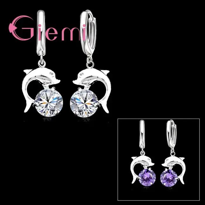 Boucles d'oreilles pendantes en argent Sterling 925 véritable