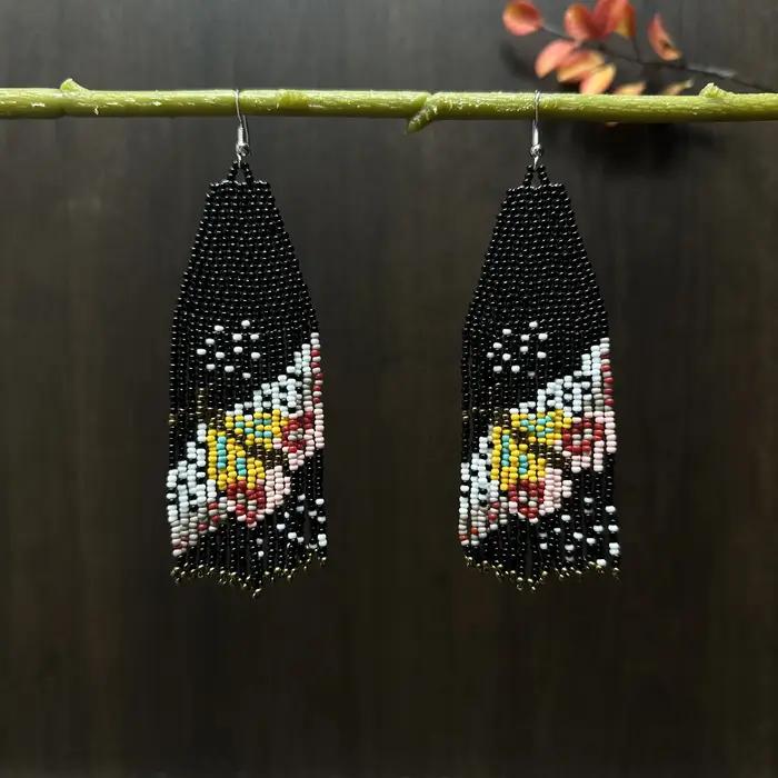 Boucles d'oreilles pendantes style indien