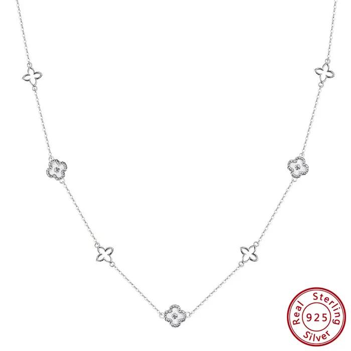 ORSA JEWELS – collier ras du cou classique en argent Sterling 925, élégant, à breloques en forme de fleur, pour femmes, bijoux de rencontres quotidiens, APN59