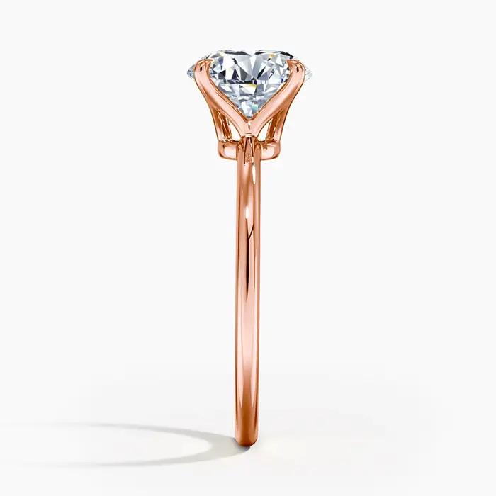 Szjinao – bague en Moissanite couleur D, 1ct, 2ct, 3ct, 5ct, en or Rose pour femmes, bijoux de fianç