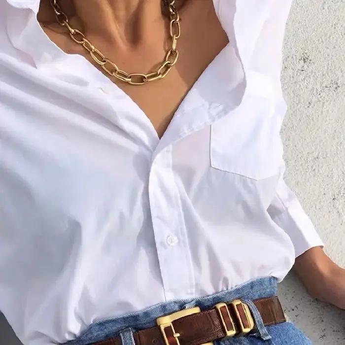 Collier rétro chaînes et colliers pour femmes en alliage de zinc avec motifs géométriques pour sorties et soirées élégantes