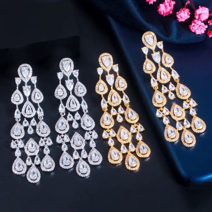 Boucles d'oreilles Vintage en or blanc 14K