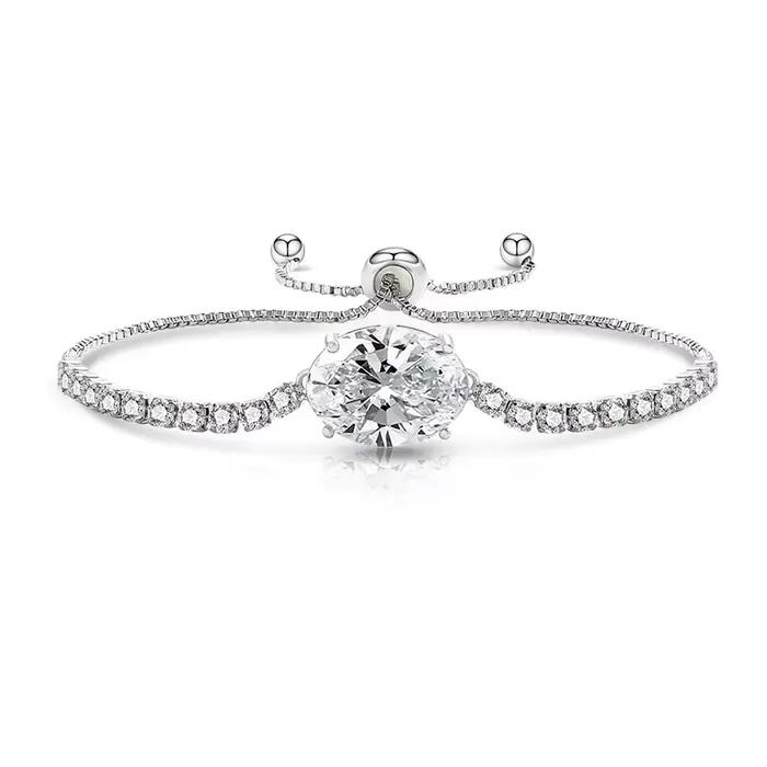 Bracelet en Zirconia 8 carats – Bijou de luxe élégant en cristal coloré – Cadeau raffiné