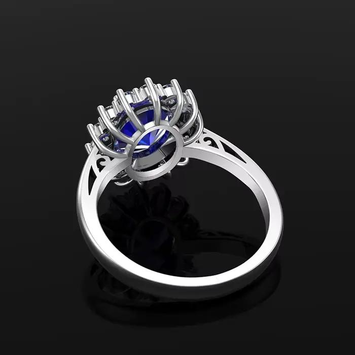 Szjinao – bague saphir pour femmes, en argent Sterling 925, bijoux de fiançailles de la princesse Kate, 3,3ct, accessoires pour costumes de fête