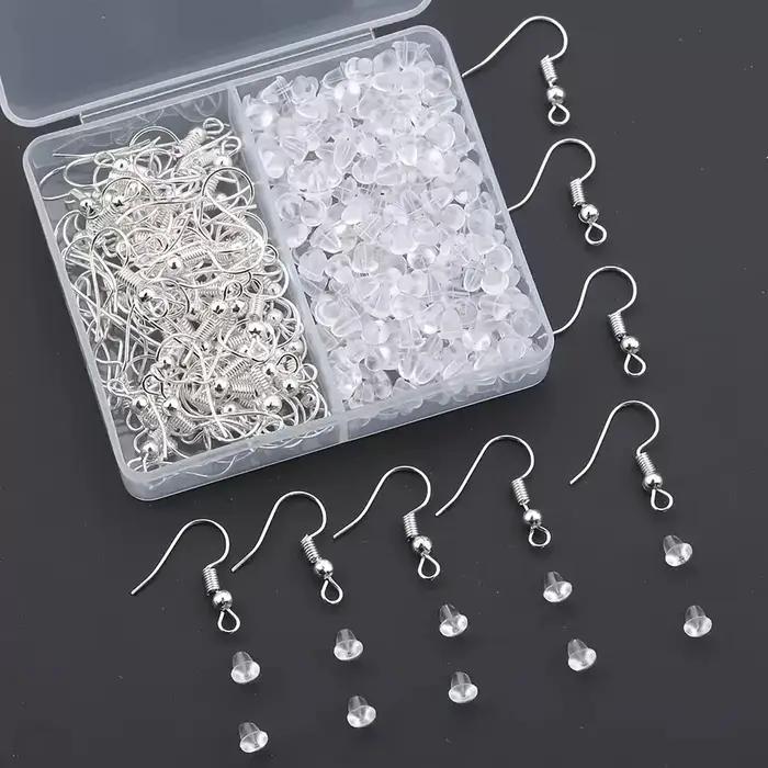 1 boîte de 260 pièces pour la fabrication de boucles d'oreilles