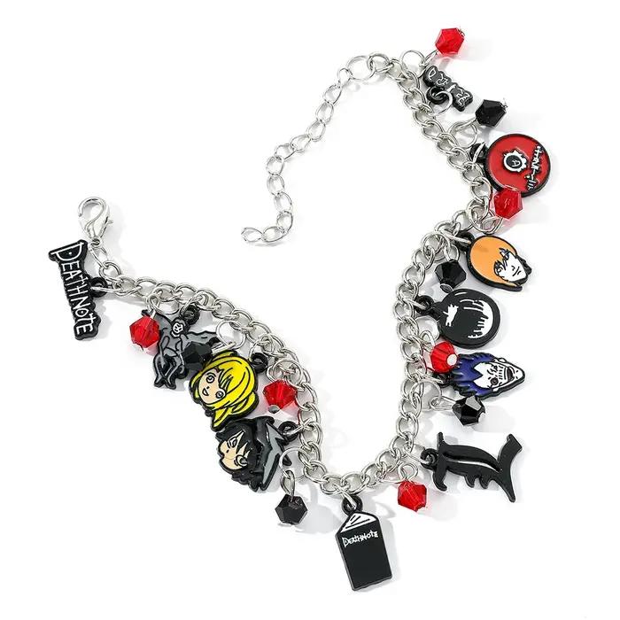 Bracelet porte-bonheur Death Note - Bijoux de cosplay anime avec breloques L