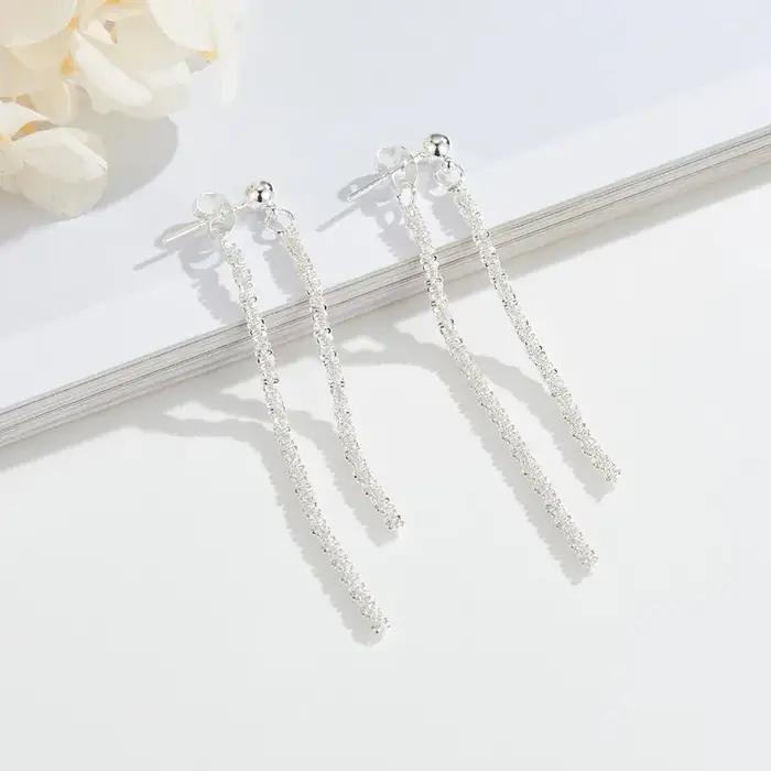 Boucles d'oreilles en argent regardé 925 pour femmes