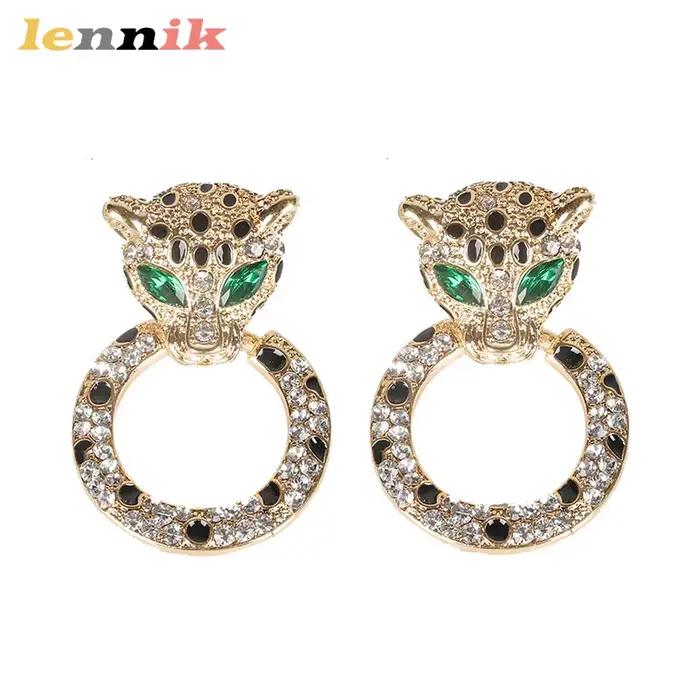 LENNIK nouvelles boucles d'oreilles tête léopard