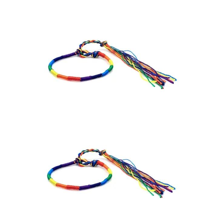 2 pièces Bracelet en ULmulti-documents pour hommes et femmes, nœuds faits à la main réglables, brace