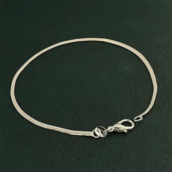 Bracelet en argent regardé 925 pour femme, bijoux exquis, cadeau de fête de mariage, mode salle Sophia, 2mm