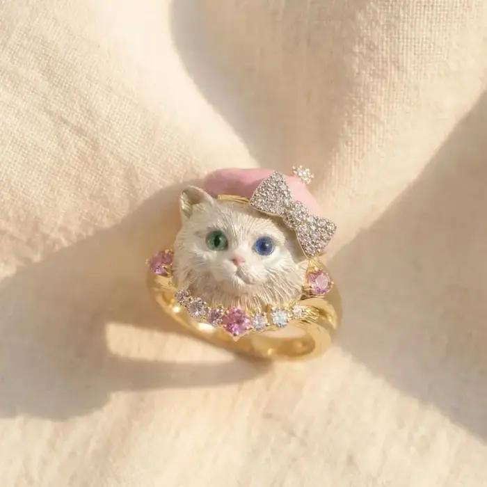 Bague Mignonne et Adorable en Forme de Nœud Papillon