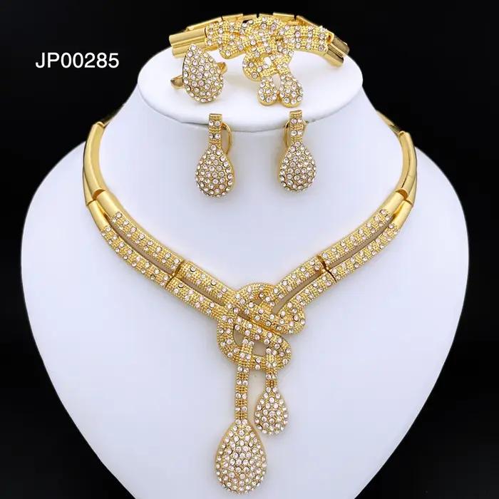 Ensemble de bijoux couleur or dubaï pour femmes
