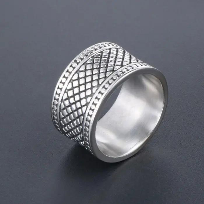Bague large de 12 mm pour homme en acier inoxydable massif, grandes tailles 12 et 13, nouvelle mode,
