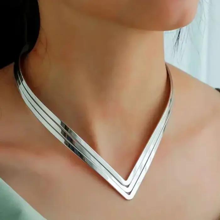 Collier géométrique en métal or rouge-marron style bohème vintage pour femmes occasions spéciales