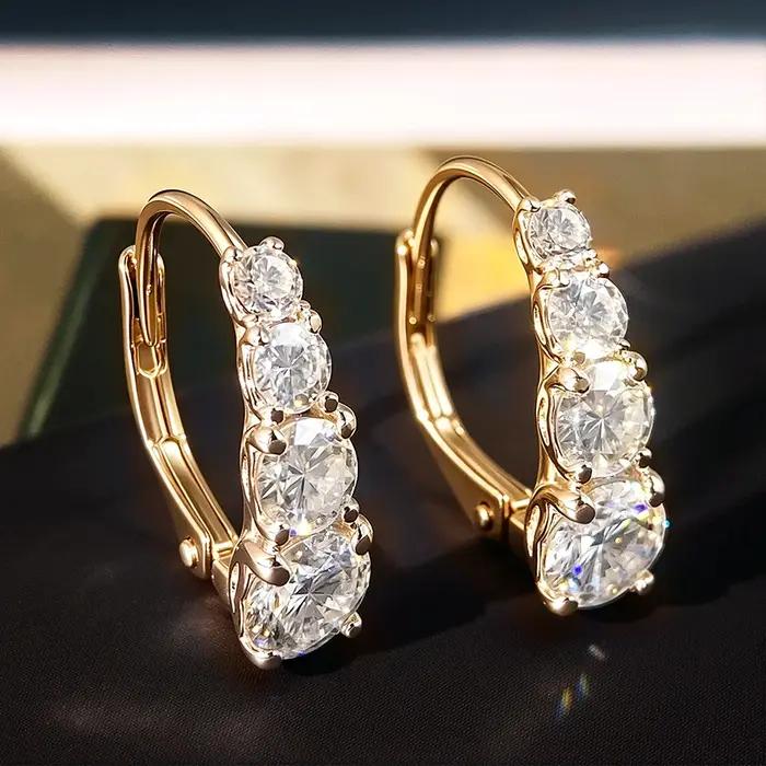COSYA – boucles d'oreilles en moissanite pour femmes