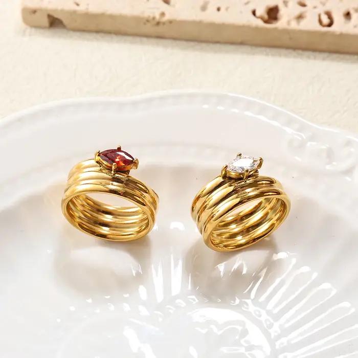 JOVO LOVE – bague en zircone cubique pour femmes
