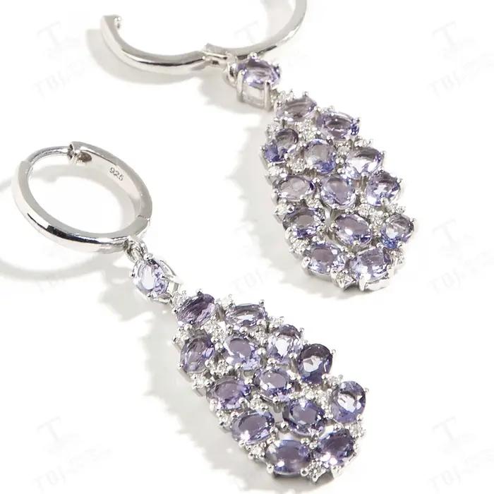 Boucles d'oreilles pendantes en argent S925 pour femmes