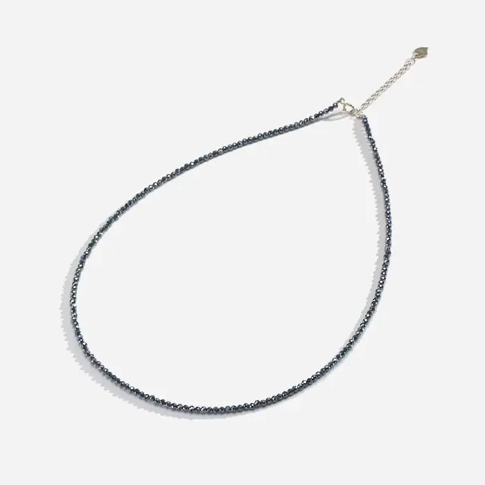 Collier en pierre naturelle Spinelle/Lapis Lazul/Amazonite/améthique/Tourmaline/améthyste Ketting 2MM argent 925 bijoux