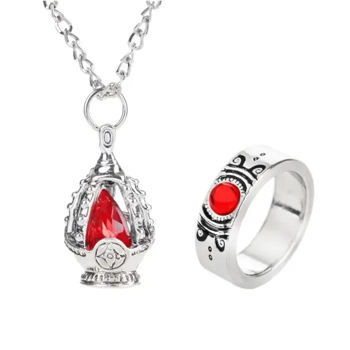 Superbe collier pendentif en alliage de cristal Chic Soul Gem noyau spirituel pour fille magique Ani
