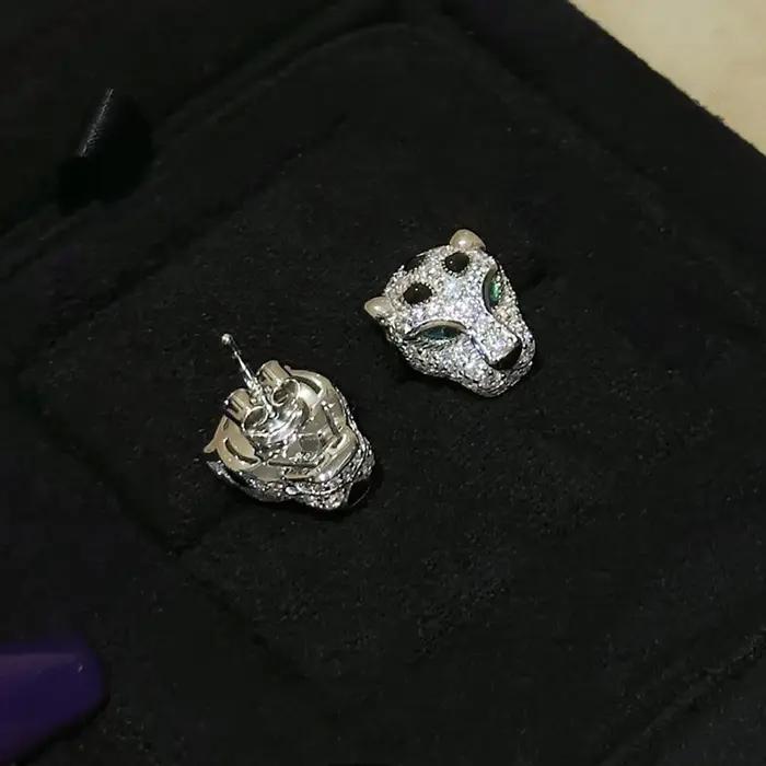 Boucles d'oreilles en argent Sterling 925 avec pierre de carbone