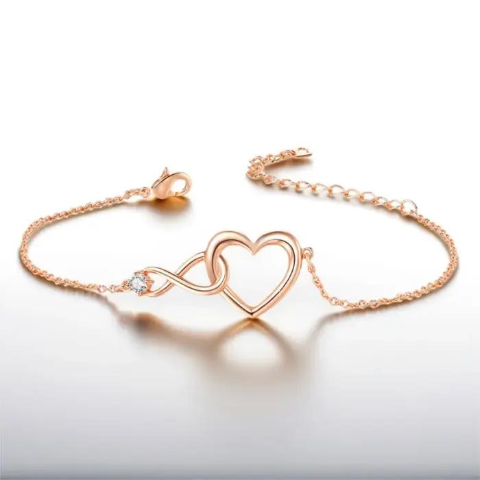 INS – bracelets à breloques en forme de cœur pour femmes