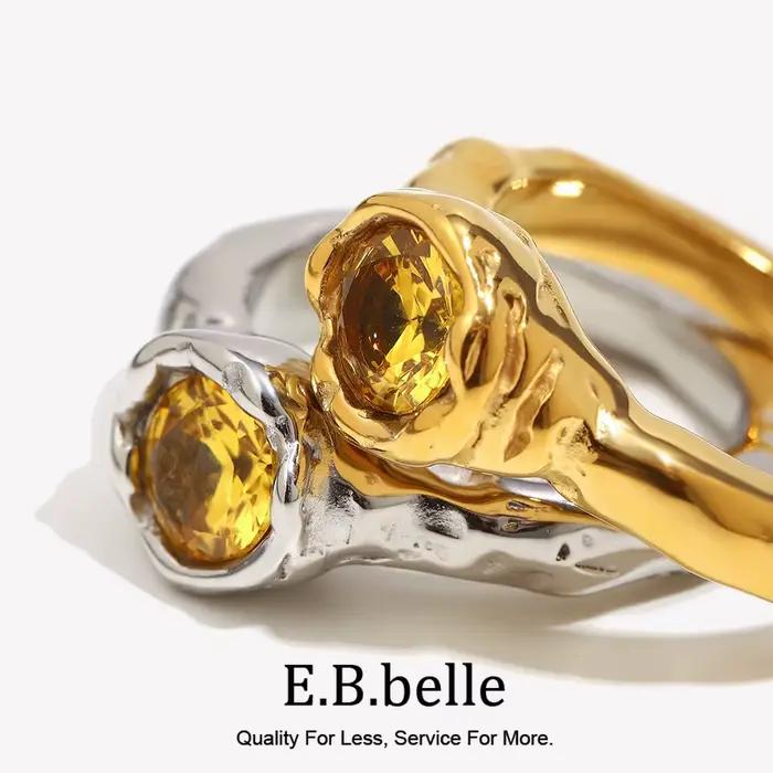 E.B.belle – bagues fines en Zircon pour femmes