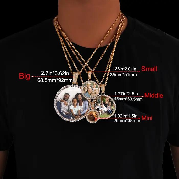 Collier photo personnalisé pour hommes et femmes