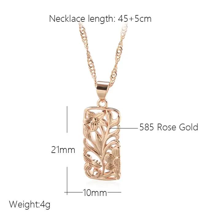 Collier Vintage avec pendentif en forme de fleur pour femmes
