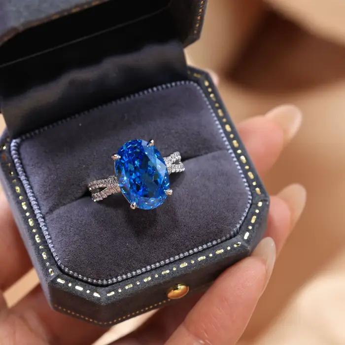 WUIHA – bague de cocktail en argent Sterling 100% 925