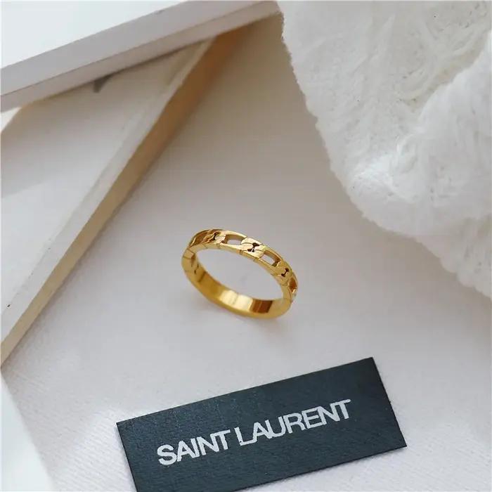 Bague torsadée à chaîne creuse française Vintage pour femmes, bague de fête de personnalité à la mod