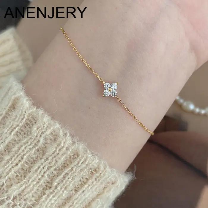 ANENJERY – Bracelet chaîne en Zircon pour femmes