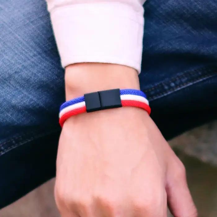 Bracelet en corde ethnique ukrainien en alliage de zinc avec aimant pour homme et femme occasions spéciales cadeau anniversaire fête