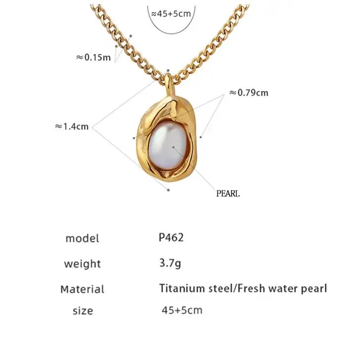 Collier pendentif en perles incrustées pour femmes