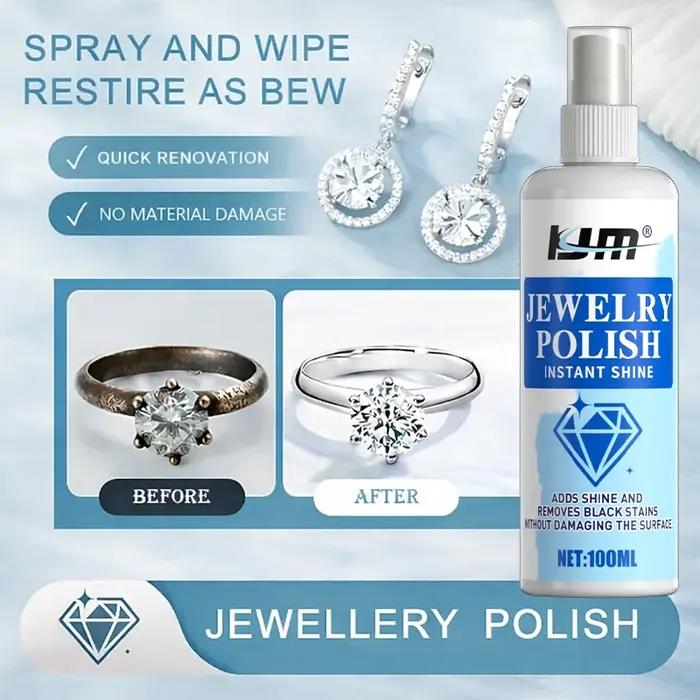 Spray nettoyant pour bijoux 100 ml revitalisant brillance et éliminant taches pour argent or diamants bagues bracelets colliers occasions spéciales