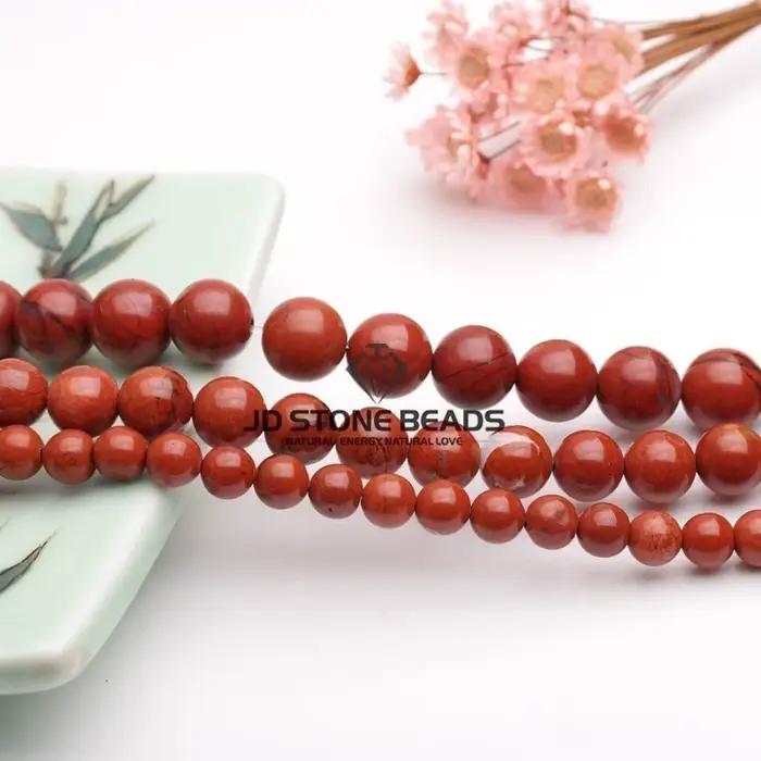 Perles de jaspe rouge naturel 3-12mm