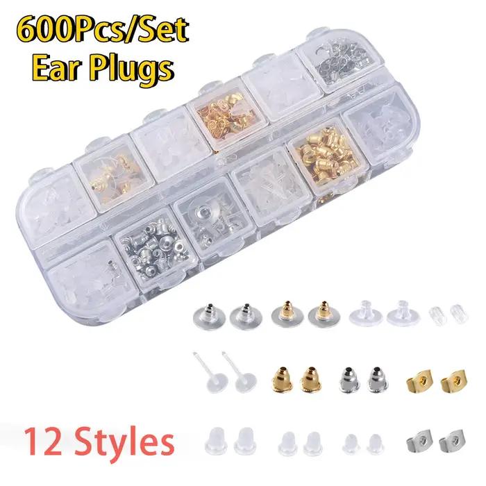 Kit de 600 attaches pour boucles d'oreilles anti-allergiques