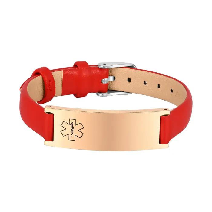 Bracelets d'identification d'alerte médicale à gravure gratuite pour femmes
