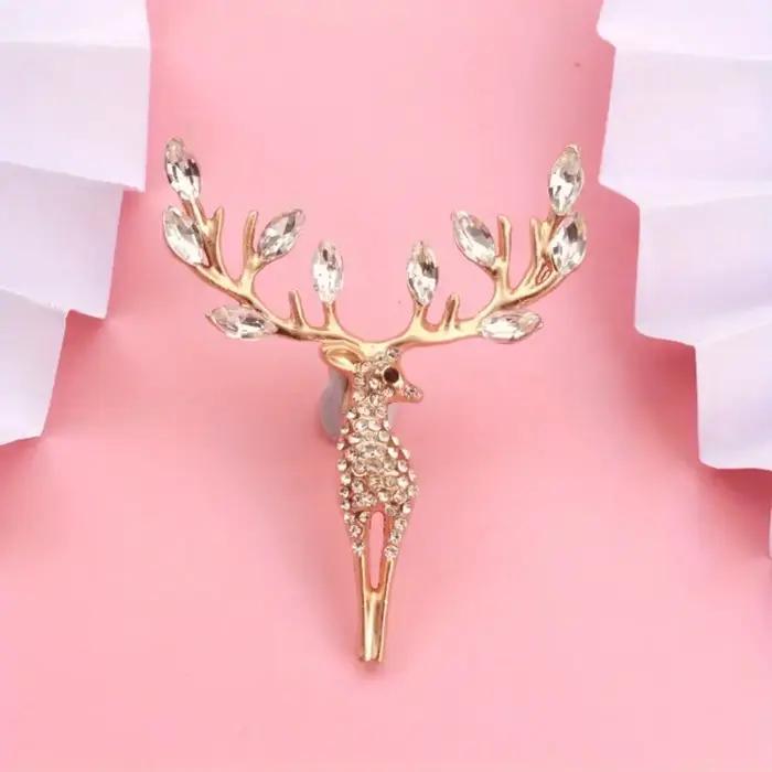 Broche en forme de cerf Sika rétro élégante pour femmes occasions spéciales artisanat fin pour foulards veste sac cadeau idéal